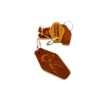 Boxer Girl Leather Key Chain
